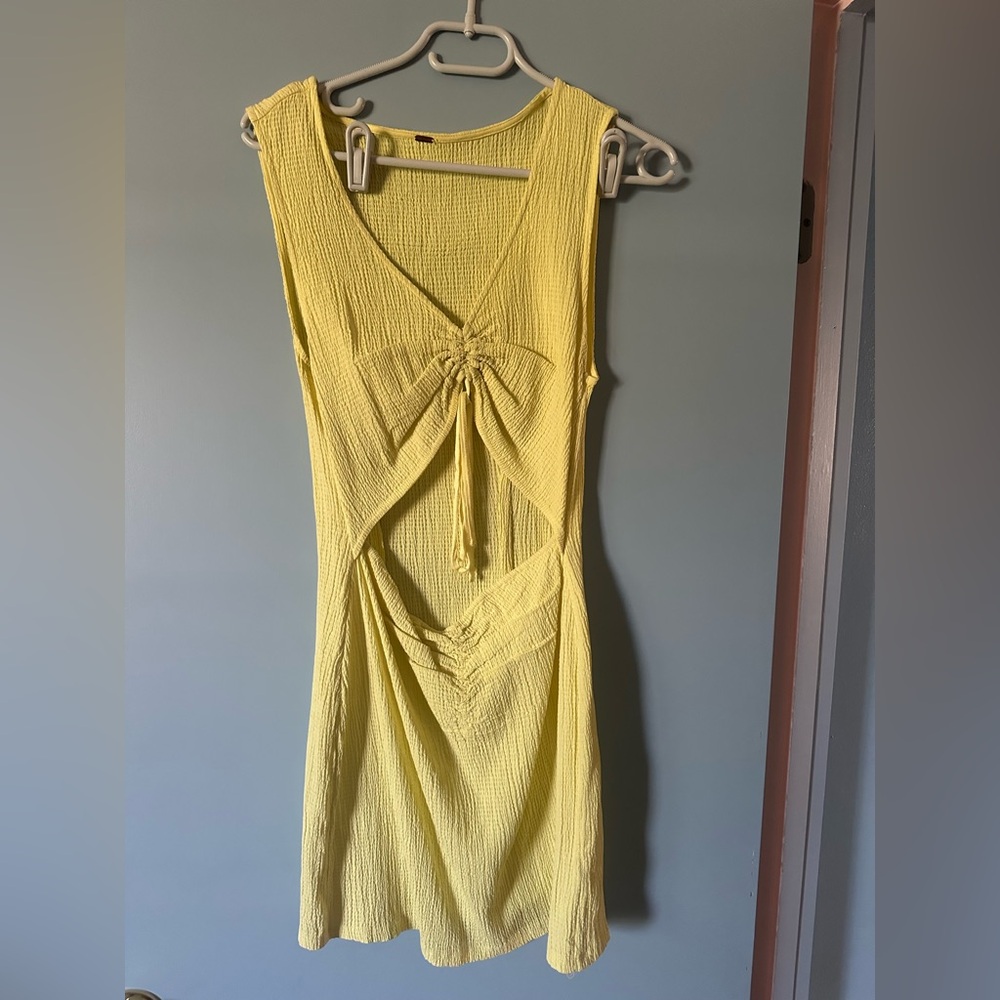 New free people yellow cutout dress